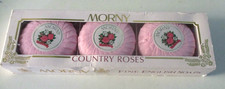 VINTAGE UNUSED BOX 3 X MORNY SOAPS - COUNTRY ROSES