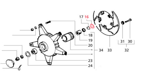 Vespa disc front hub - vespa,