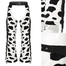 Men Cow Print Flannel Pants