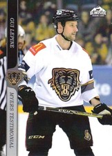 GUI LEPINE - NOTTINGHAM PANTHERS, RARE 2022-23 SERIES 2, MYERS TESTIMONIAL CARD.
