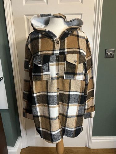 Hooded check fleece - , lined