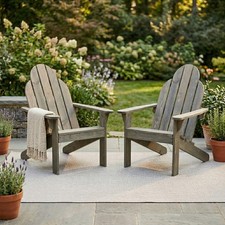 2 x Adirondack Wooden Deck Arm