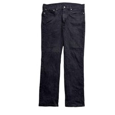 Levis 514 Jeans W36 L32 Mens Black Regular Straight Fit Stretch Denim (E)