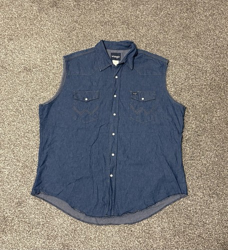 Wrangler xxl denim shirt vest - wrangler,