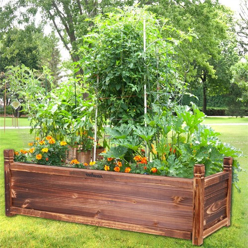 Wooden garden planter - garden, outdoor