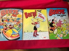 Collection of 3 Vintage UK Annuals - BERYL THE PERIL (From 'The Topper')
