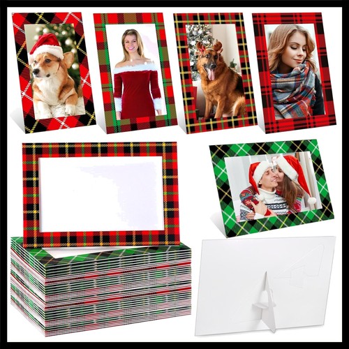 Christmas plaid picture frame - plaid,