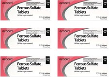 6 x FERROUS SULPHATE 200mg
