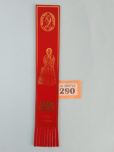 Red leather bookmark - red,