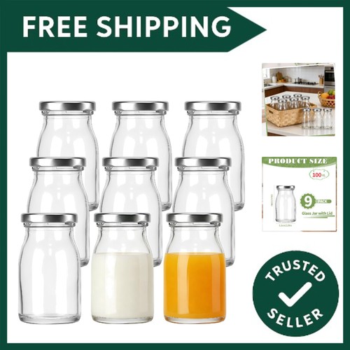 Clear glass bottles - clear, lids