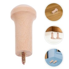  12 Pcs Wooden Wall-mounted Coat Hook for Shaker Peg Rail Hanging Clothes