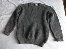 NEW UNWORN BRIDGEDALE MEN'S LARGE GREEN WOOL CHUNCKY KNIT JUMPER PULLOVER