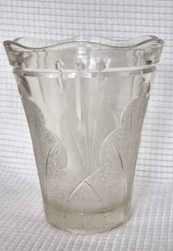 Vintage clear glass - glass, vase