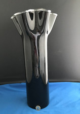 Vintage Tall and Hand Formed Handkerchief Dark Ruby Vase (c.1970s-80s)