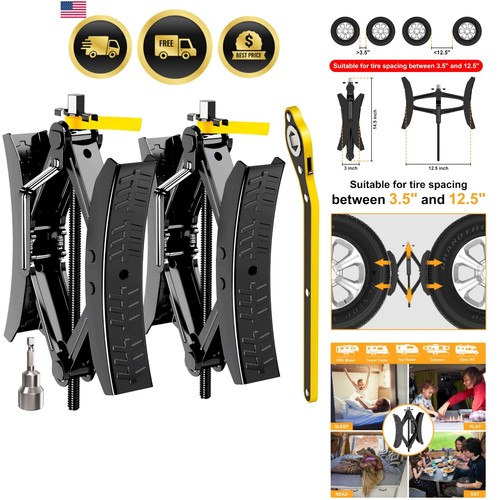 Camper wheel chock - wheel,