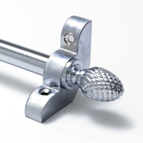 Satin chrome stair rods 2 - chrome, 1/2"