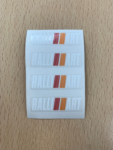 Ralliart decals stickers white - ralliart,