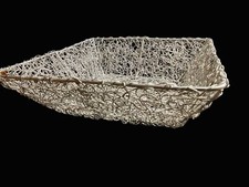 Silver Square Metal Wire Abstract Display Basket Bowl Storage