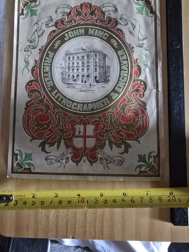 Antique chromolithograph shop - chromolithograph,