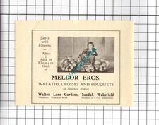 Mellor Bros Sandal Wakefield Yorkshire / Arthur Ives & Sons - 1939 Small Advert