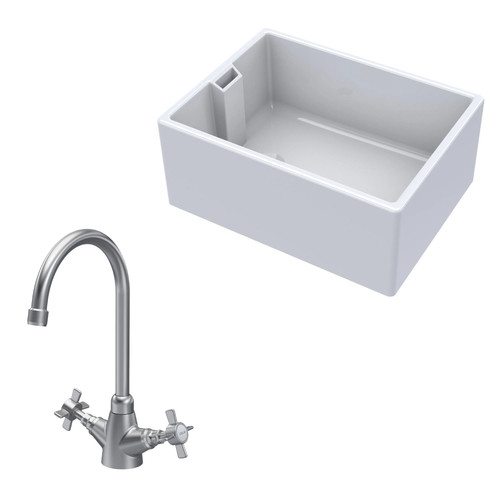 Traditional fireclay kitchen - traditional,