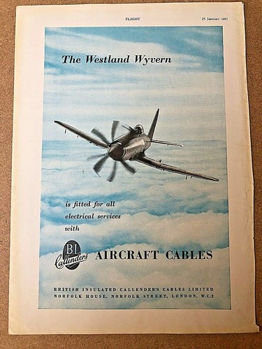 1951 aircraft advert - aircraft, british