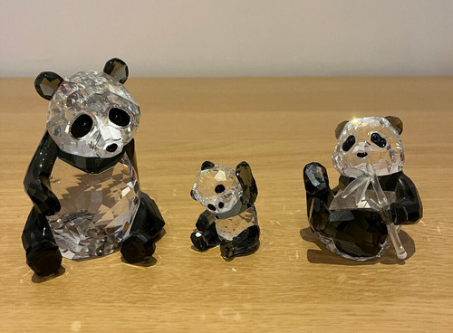Swarovski panda bears - panda, x3