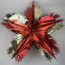 Large Christmas Foil Decoration Snowflake Star 1980s 26"