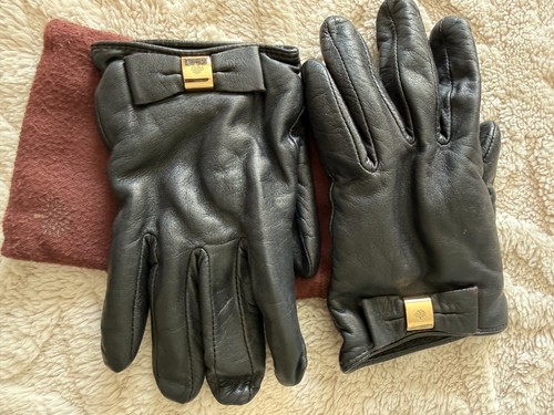 Mulberry small leather gloves - mulberry,