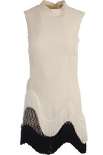 STELLA MCCARTNEY WHITE CREPE MINI DRESS IT 38 UK 6