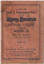 ROYAL ENFIELD 350cc MODEL G