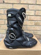 Alpinestars SMX Plus Gore-Tex Black 43eu 8uk Leather Motorcycle Boots Road Race