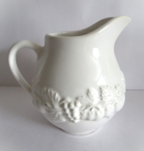 Milk jug ceramic white - ceramic,