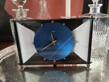 Smiths Clock Vintage Mantle Clock Black & White Manual Smiths Art Deco Style