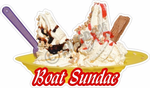 Boat sundae single flake ice - boat,