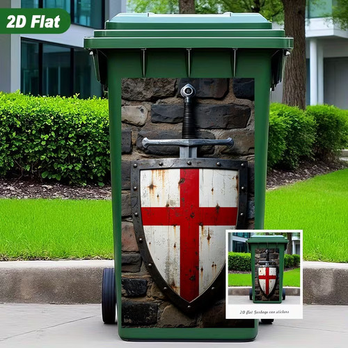Wheelie bin sticker england - wheelie,