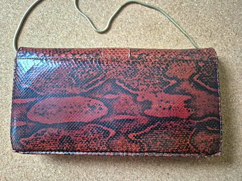Vintage snake skin bag with - snake,