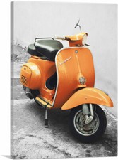 ARTCANVAS Orange Italian Vespa