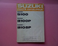 VINTAGE Suzuki 100 B100 B100P B105P 120 trail, FACTORY SPARE PARTS MANUAL, BOOK
