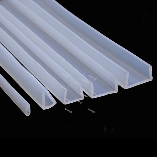 Silicone profile slot edge - u-profile,