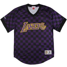 Mitchell & Ness NBA LA Lakers Wordmark Mesh Mens T-Shirt