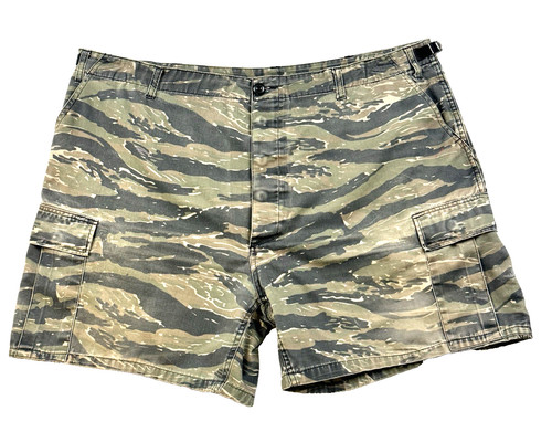 Tiger stripe camo cargo shorts - stripe,