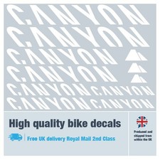 Canyon bike decals labels