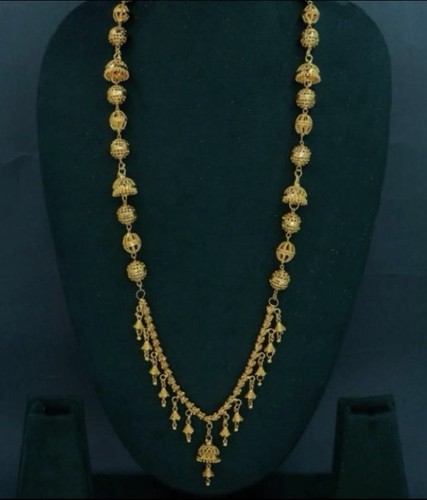 Gold plated long jhumka - gold,
