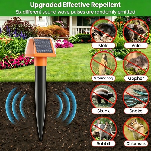 Mole repeller solar powered - solar,