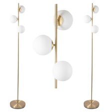Pair Modern Satin Brass Stem