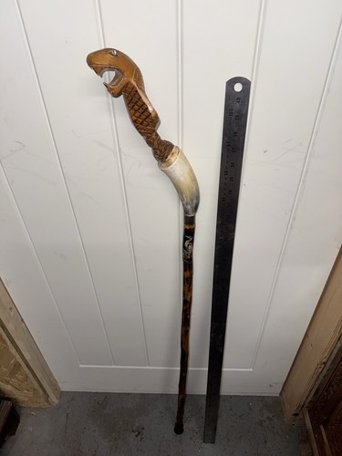 Vintage hand carved cobra - hand,