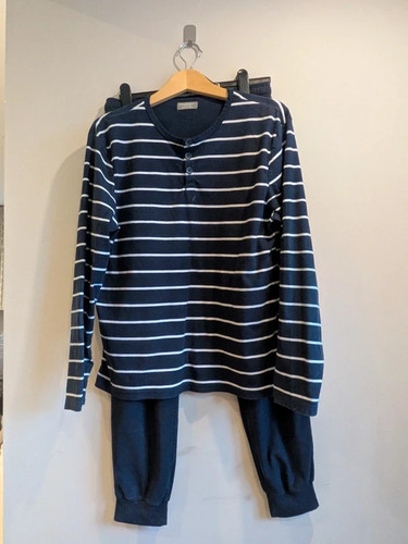 Mens pyjamas navy stripe - mens,
