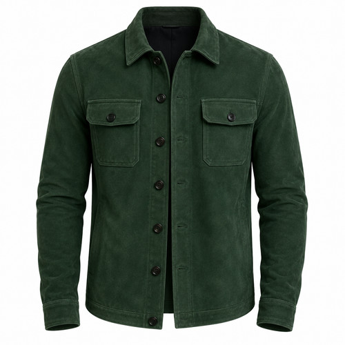 Mens green suede leather - mens,