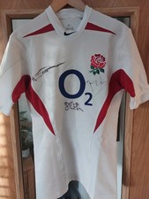 Signed England Rugby 2003 World Cup Winners Jersey
